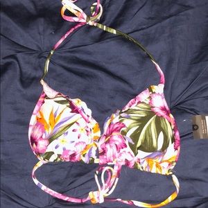 floral print bikini top